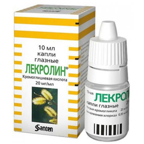 ЛЕКРОЛИН капли глазные 20 мг/мл фл.- кап. 10 мл