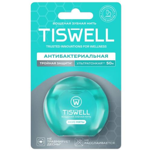 TISWELL ЗУБНАЯ НИТЬ 50 м мятный вкус