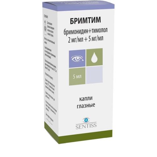 БРИМТИМ капли глазные 2+5 мг/мл фл.- кап. 5 мл