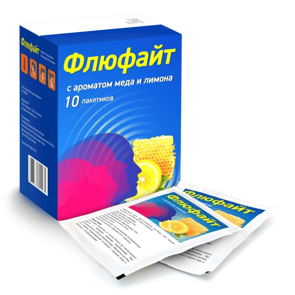 ФЛЮФАЙТ мед-лимон пор д/приг.р-ра внутрь пак. №10