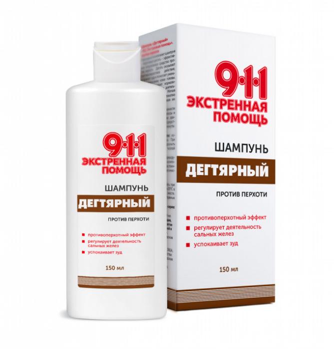 911 ДЕГТЯРНЫЙ МИРРОЛЛА ШАМПУНЬ 150 мл