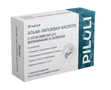PILULI АЛЬФА-ЛИПОЕВАЯ К-ТА/КОЭНЗИМ Q10 капс. №30