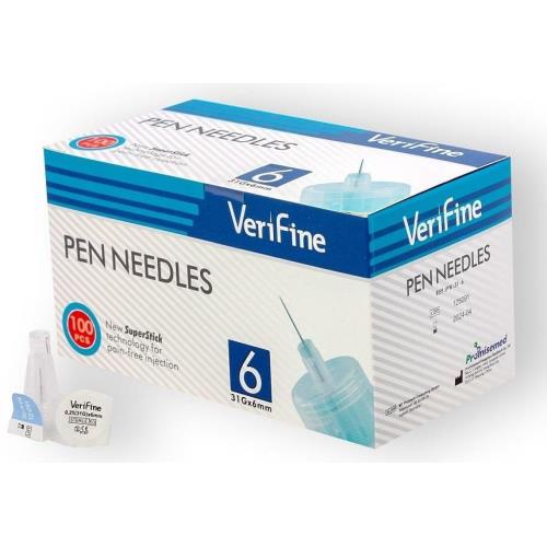 ИГЛА ДЛЯ ШПРИЦ-РУЧКИ VERIFINE G31 (0.25 х 6 мм) №100