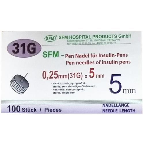 ИГЛА ДЛЯ ШПРИЦ-РУЧКИ SFM G31 (0.25 х 5 мм) №100
