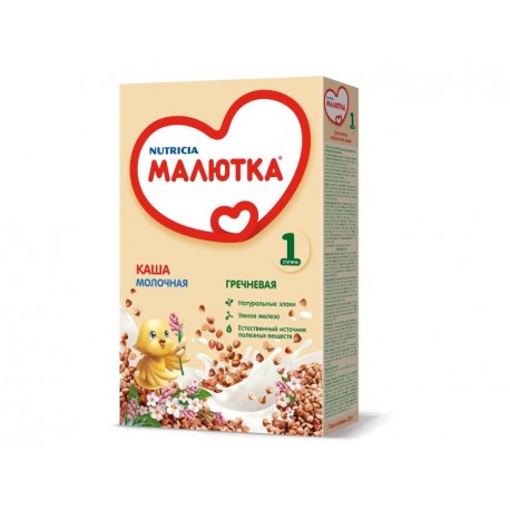 МАЛЮТКА КАША МОЛОЧНАЯ гречневая 220 гр