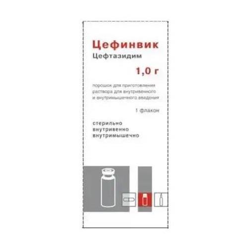 ЦЕФИНВИК пор. д/приг. инъекц. 1 г фл. №1