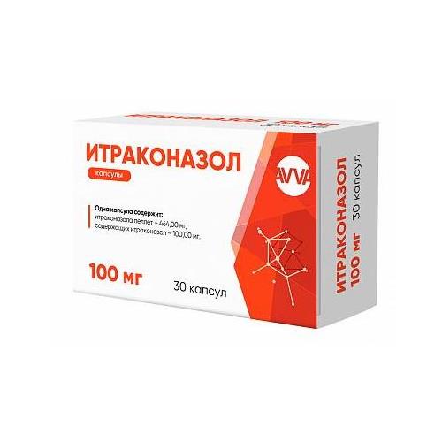 ИТРАКОНАЗОЛ АВВА РУС капс. 100 мг №30