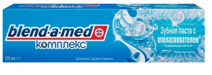 БЛЕНД-А-МЕД (BLEND-A-MED) КОМПЛЕКС С ОПОЛАСКИВАТЕЛЕМ ЗУБНАЯ ПАСТА 100 мл перечная мята