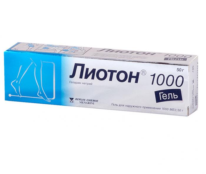 ЛИОТОН 1000 гель 1000 МЕ/г туба 50 гр