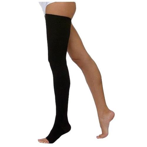 ЧУЛОК КОМПРЕССИОННЫЙ ДО КОЛЕНА КРУГЛОВЯЗАНЫЙ черный 2 класс компр. р.6