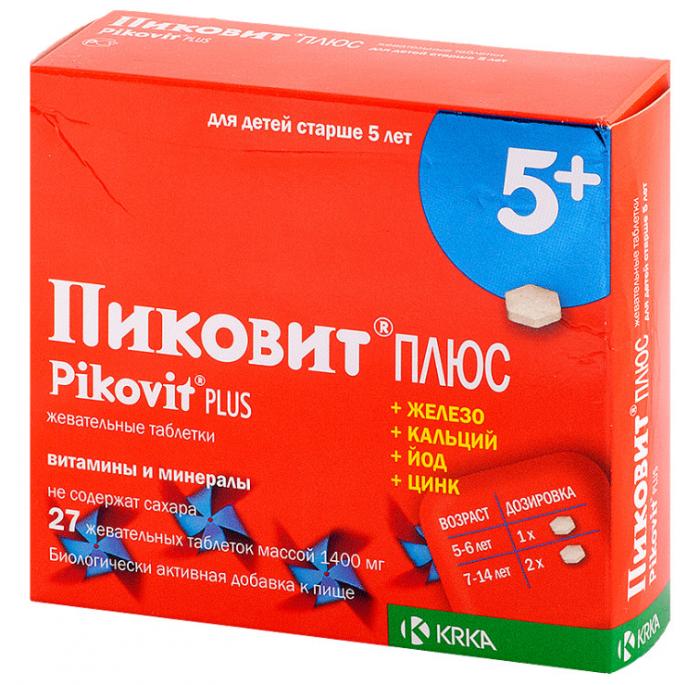 ПИКОВИТ ПЛЮС табл. жеват. №27