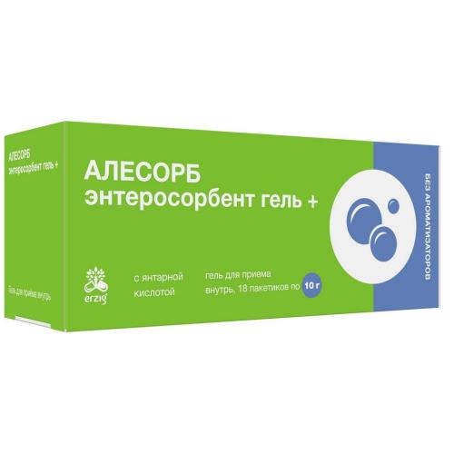 АЛЕСОРБ ЭНТЕРОСОРБЕНТ ГЕЛЬ + гель внутр. пак.-стик 10 гр №18