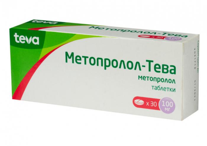 МЕТОПРОЛОЛ ТЕВА табл. 100 мг №30