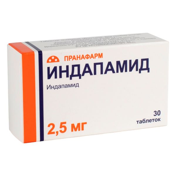ИНДАПАМИД ПРАНА табл. п/о 2,5 мг №30