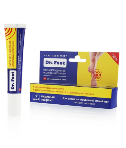 МИШЕЛЬ DR.FOOT ПАСТА ДЛЯ НОГ 20 мл для удален. огруб. кожи и натоптышей