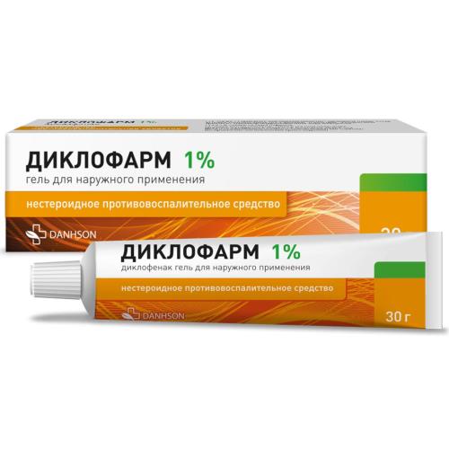 ДИКЛОФАРМ гель 1% туба 30 гр