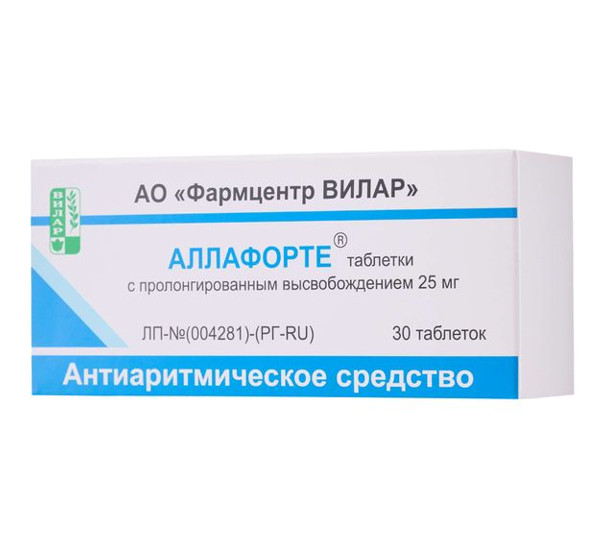 АЛЛАФОРТЕ табл. пролонг. 25 мг №30