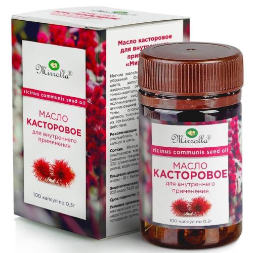 КАСТОРОВОЕ МАСЛО МИРРОЛЛА капс. №100