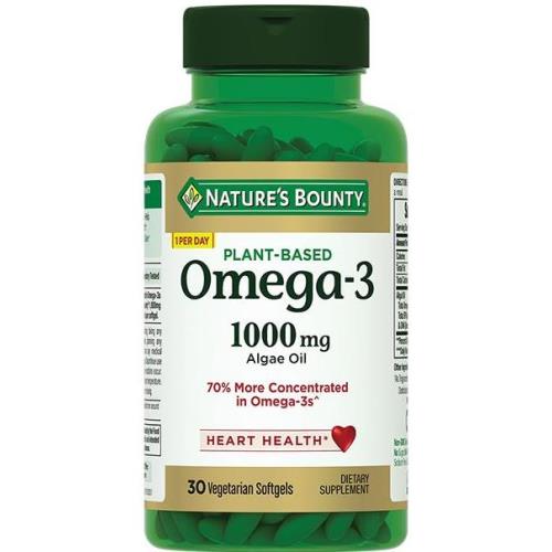 НЭЙЧЕС БАУНТИ (NATURE`S BOUNTY) ОМЕГА-3 ИЗ МОРСКИХ ВОДОРОСЛЕЙ капс. №30