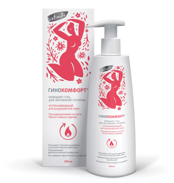ГИНОКОМФОРТ гель для инт. гигиены успокаивающ. 200 мл