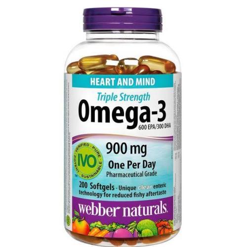 WEBBER NATURALS ТРОЙНАЯ СИЛА ОМЕГА-3 капс. №200