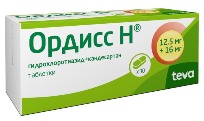 ОРДИСС Н табл. 12,5+16 мг №30