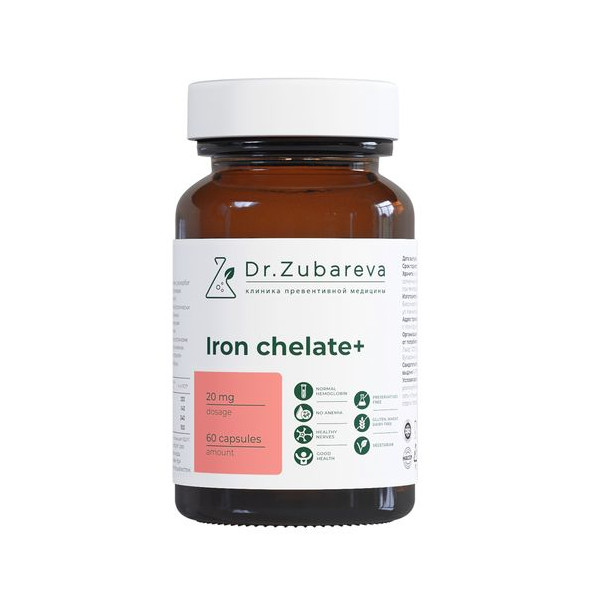 DR.ZUBAREVA ЖЕЛЕЗО БИСГЛИЦИНАТ ХЕЛАТ капс. №60