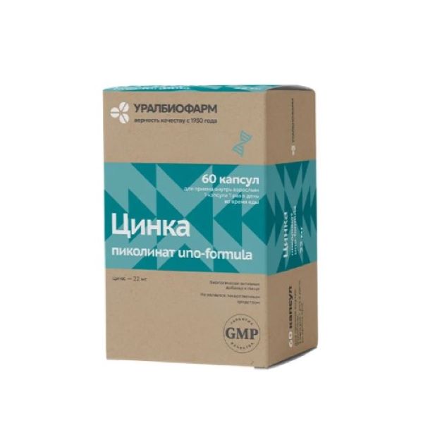 ЦИНКА ПИКОЛИНАТ UNO-FORMULA УБФ капс. №60