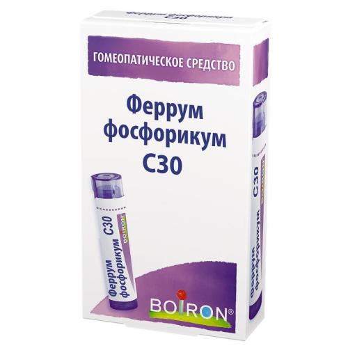 ФЕРРУМ ФОСФОРИКУМ C30 гранулы гомеопатич. 4 гр