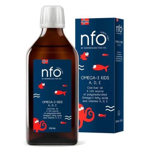 NFO (НФО) ОМЕГА-3 ВИТАМИНЫ А, Д, Е р-р внутр. жир печени трески фл. 250 мл