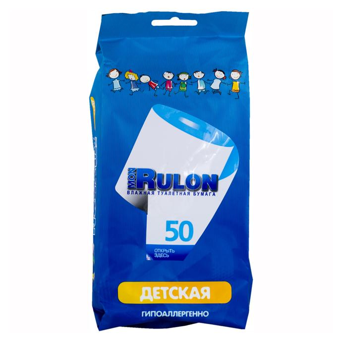 MON RULON БУМАГА ТУАЛЕТНАЯ ВЛАЖНАЯ детская №50