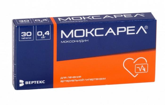 МОКСАРЕЛ ВЕРТЕКС табл. п/о плен. 0,4 мг №30