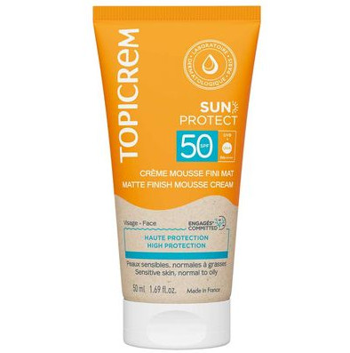 ТОПИКРЕМ SUN PROTECT КРЕМ-МУСС ДЛЯ ЛИЦА 50 мл SPF50 матир.