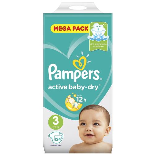 ПАМПЕРС ПОДГУЗНИКИ ДЕТСКИЕ АКТИВ БЕБИ 6-10 кг №124