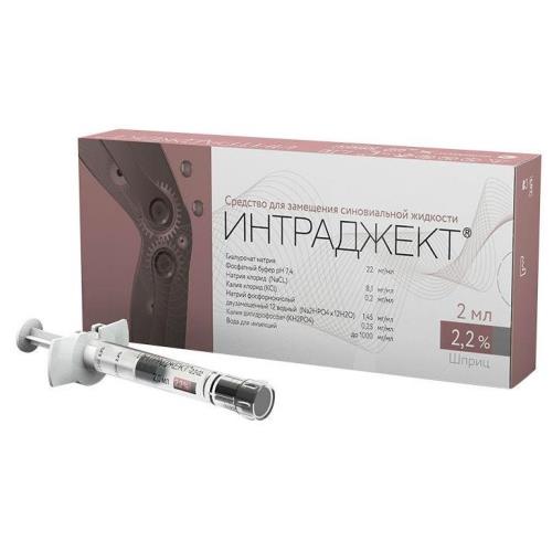 ИНТРАДЖЕКТ р-р д/внутрисуставного введ. шприц 2,2% 2 мл №1