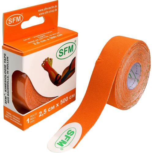 ЛЕНТА КИНЕЗИОЛОГИЧЕСКАЯ SFM оранж 2,5см х 500см