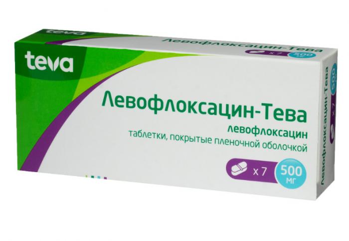ЛЕВОФЛОКСАЦИН ТЕВА табл. п/о плен. 500 мг №7