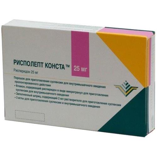 РИСПОЛЕПТ КОНСТА пор. д/приг. сусп. инъекц. 25 мг фл. с растворит.