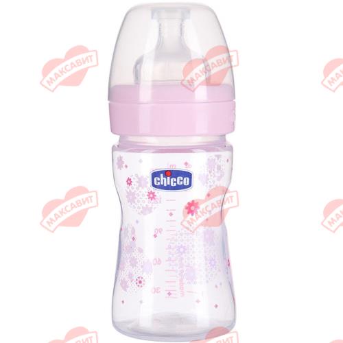 CHICCO WB GIRL БУТЫЛОЧКА 150 мл 310205004 силикон. соска
