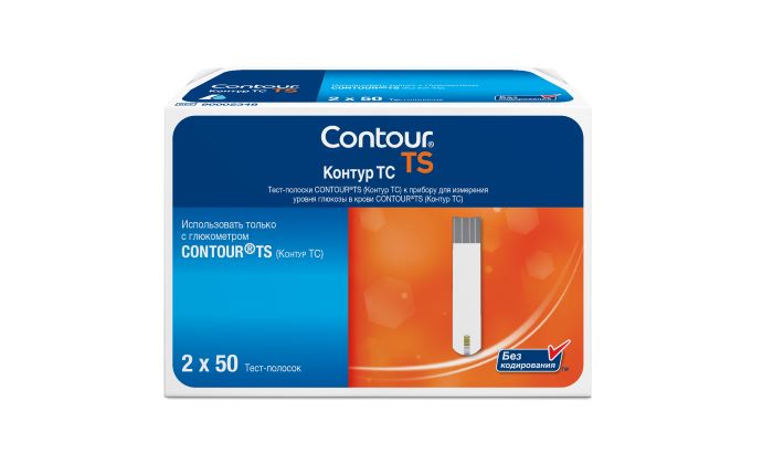 КОНТУР ТЕСТ-ПОЛОСКИ ДЛЯ ГЛЮКОМЕТРА ТС №50 х 2