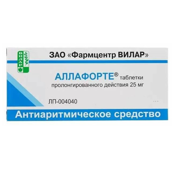 АЛЛАФОРТЕ табл. пролонг. 25 мг №30