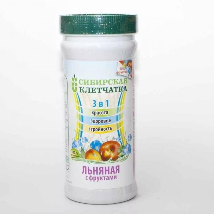 КЛЕТЧАТКА СИБИРСКАЯ льняная с фруктами 280 гр