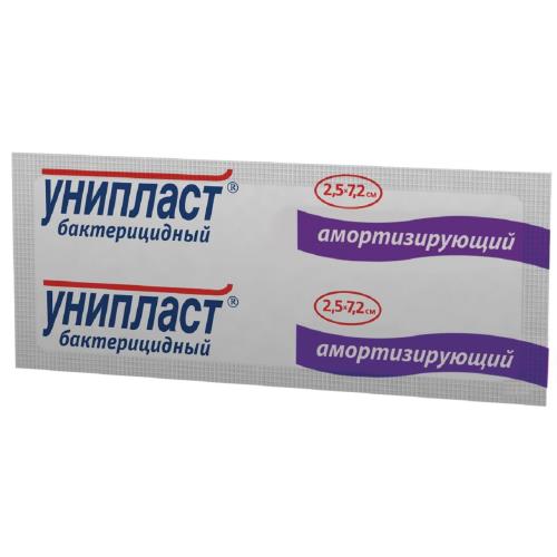ЛЕЙКОПЛАСТЫРЬ АМОРТИЗИРУЮЩИЙ УНИПЛАСТ 2,5см х 7,2см