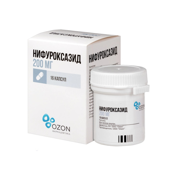 НИФУРОКСАЗИД ОЗОН капс. 200 мг №16
