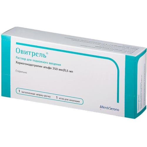 ОВИТРЕЛЬ р-р д/инъекц. п/к 250 мкг/0,5 мл шприц 0,5 мл №1