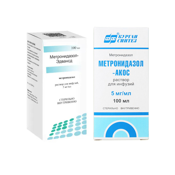 МЕТРОНИДАЗОЛ р-р д/инфузий 5 мг/мл фл. 100 мл