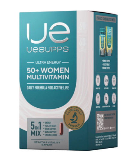 UESUPPS УЛЬТРА ЭНЕРДЖИ ВУМЕН МУЛЬТИВИТАМИН ФОРМУЛА 50+ капс. №60