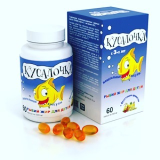 РЫБИЙ ЖИР КУСАЛОЧКА капс. 500 мг №60