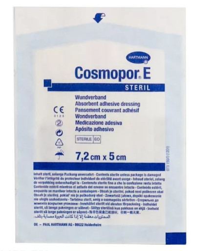 ПОВЯЗКА САМОКЛЕЮЩАЯСЯ СТЕРИЛЬНАЯ ХАРТМАНН COSMOPOR E 5см х 7,2см №1