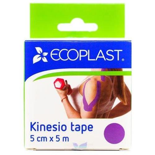 БИНТ КИНЕЗИО-ТЕЙП ЭКОПЛАСТ фиолетовый 5см х 5м